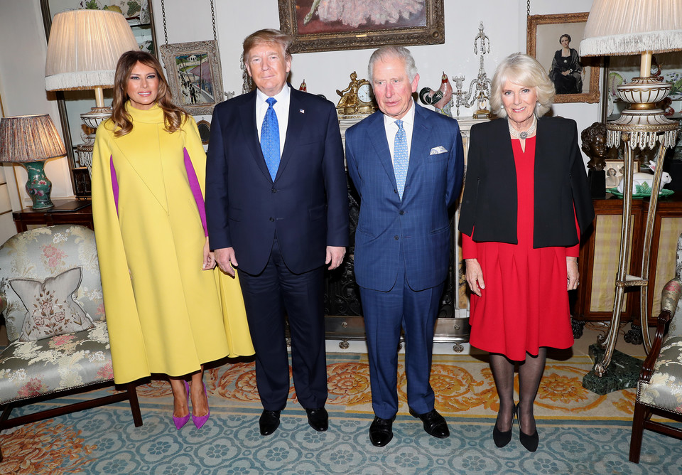 Państwo Trumpowie podczas wizyty w Wielkiej Brytanii, grudzień 2019 roku 