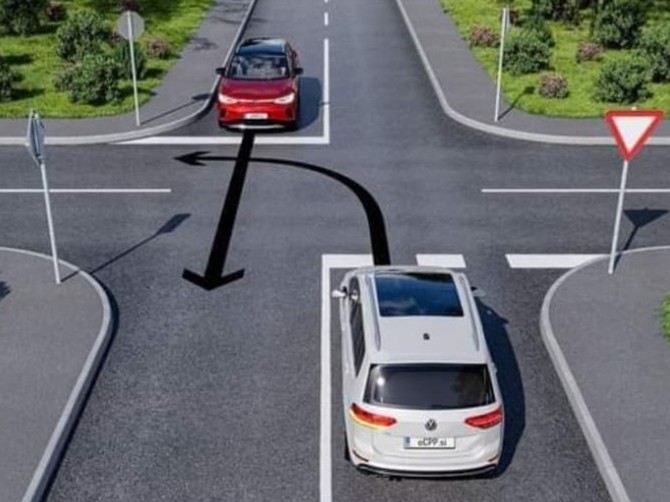 Koji auto ima prednost?
