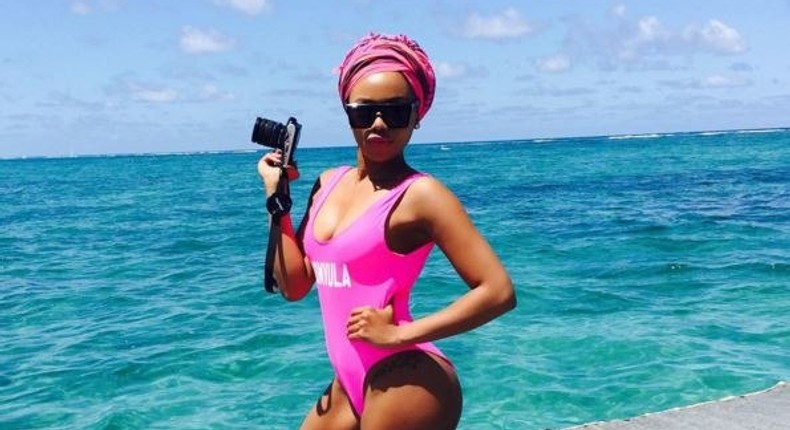 Bonang Matheba slays in pink