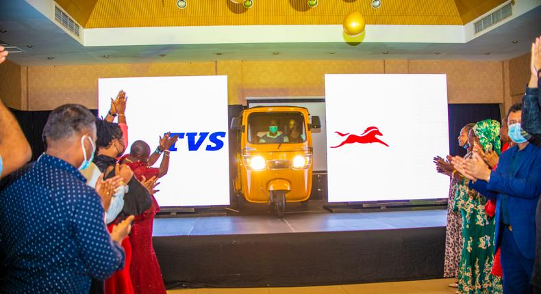 The TVS King Deluxe Plus with iTouch being unveiled
