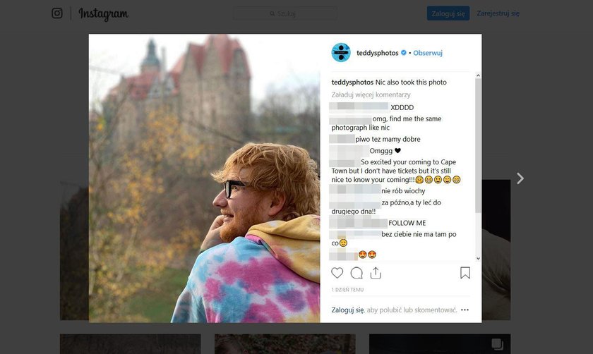 Ed Sheeran znowu odwiedził Polskę