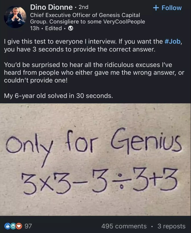 Matematički zadatak koji je namučio internet