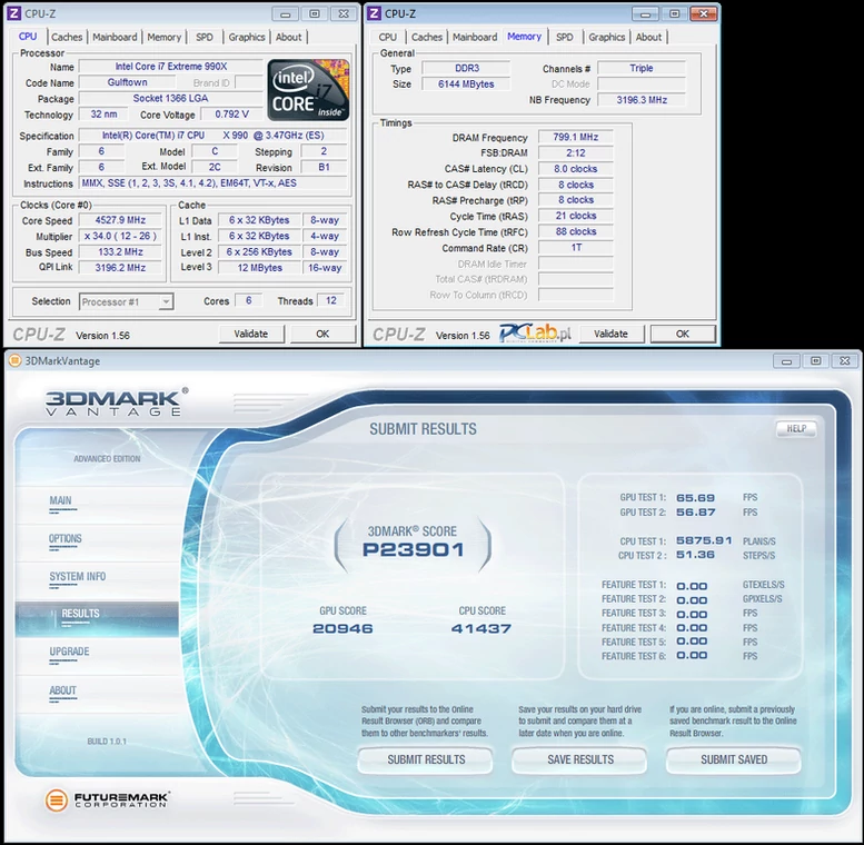 Uwaga: napięcie w oknie CPU-Z na zrzucie ekranu jest nieprawdziwe!