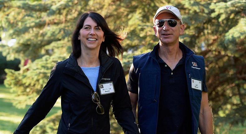 Jeff Bezos and wife MacKenzie