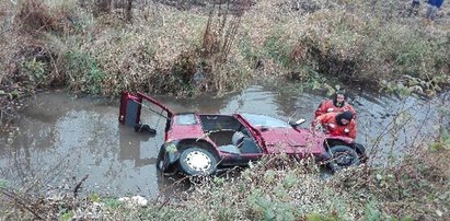 Pijany rajdy zakończyli w rzece