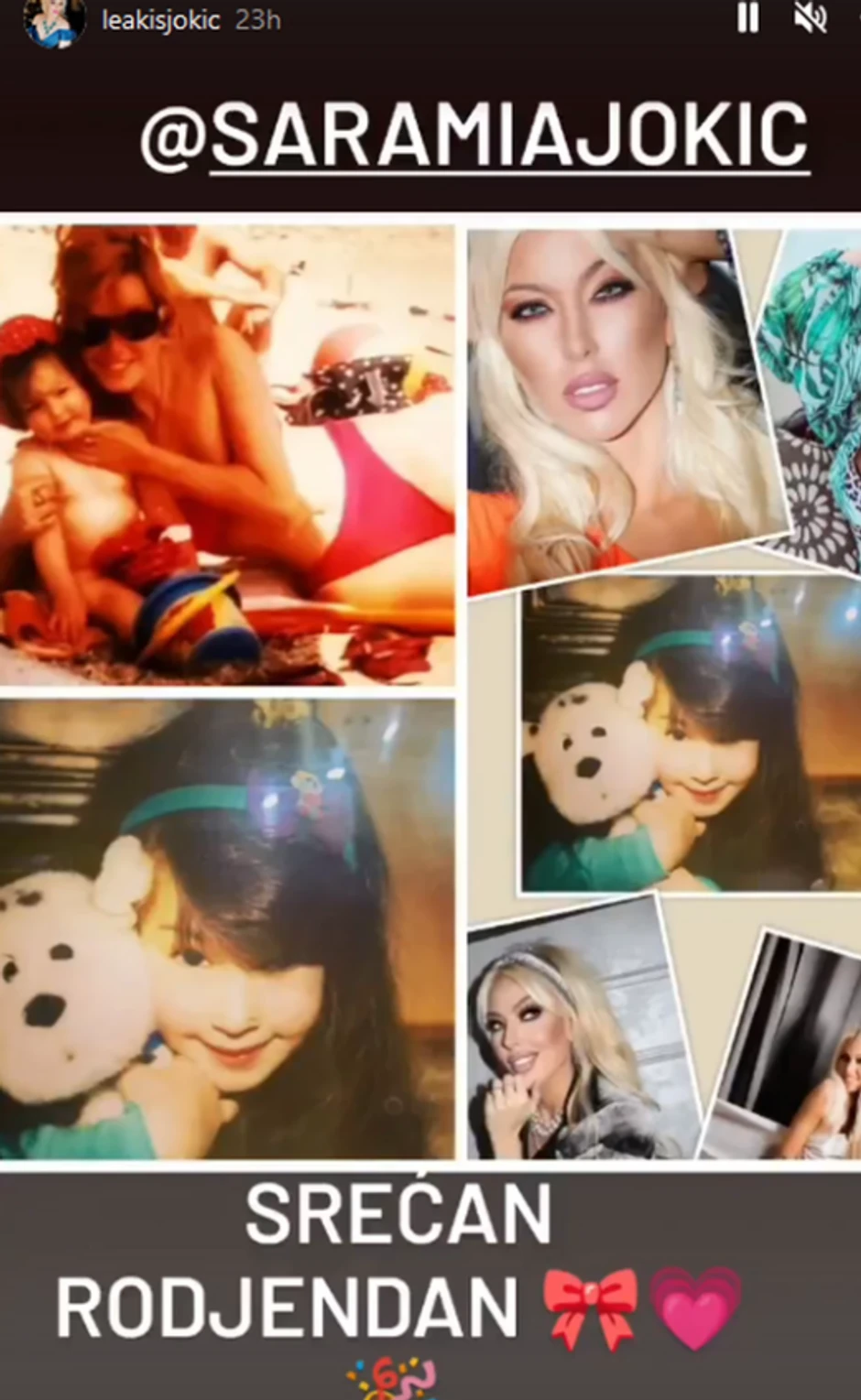 Leina objava na Instagramu