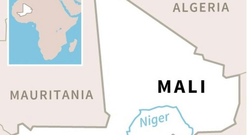 Map locating Bamako in Mali