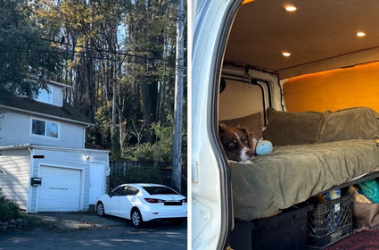 Właściciel domu śpi w furgonetce. Lokator wynajmuje jego dom