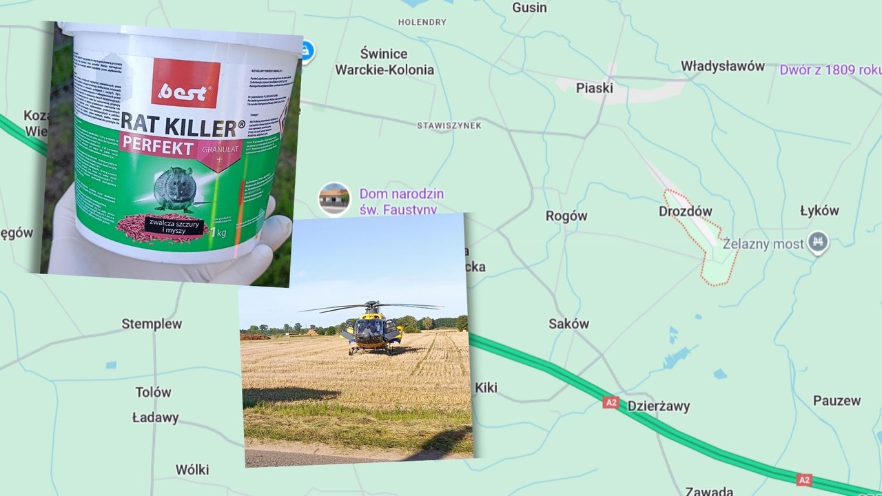 2-letni chłopiec połknął trutkę na myszy. Lądował śmigłowiec LPR