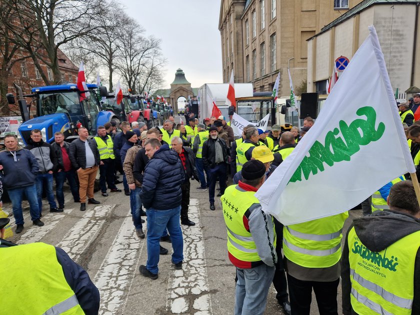 Protest rolników w Szczecinie.