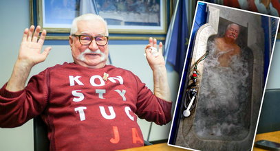 Lech Wałęsa opublikował zdjęcie w wannie i się zaczęło. "Wygląda pan jak Lenin w sarkofagu"