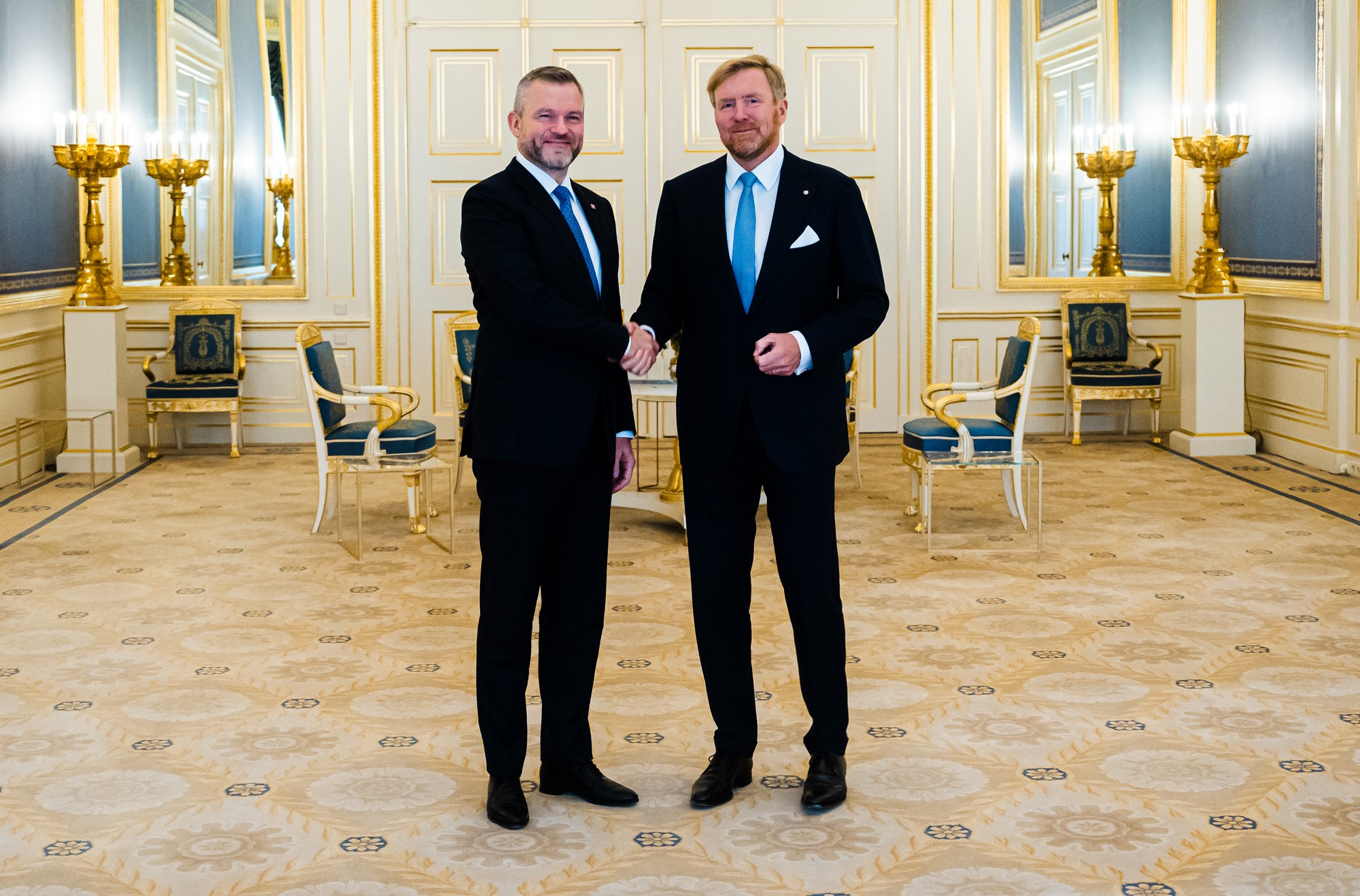 Prezident SR Peter Pellegrini a holandský kráľ Viliam-Alexander.