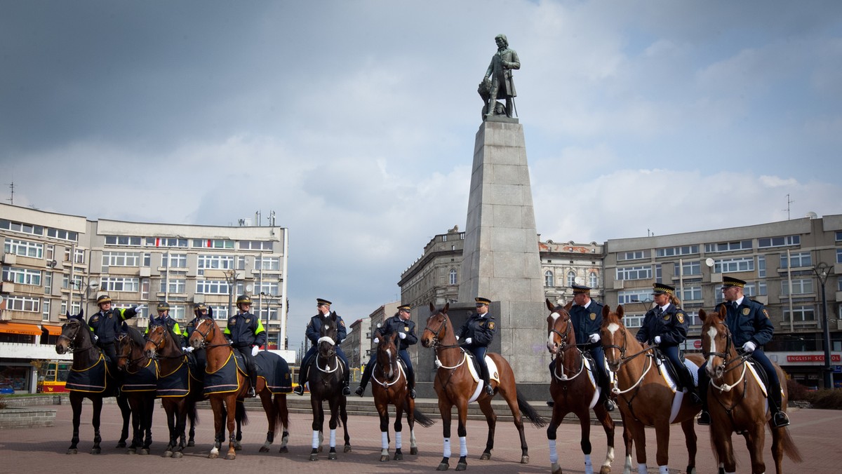 ŁÓDŹ SZKOLENIE KONNEJ STRAŻY MIEJSKIEJ