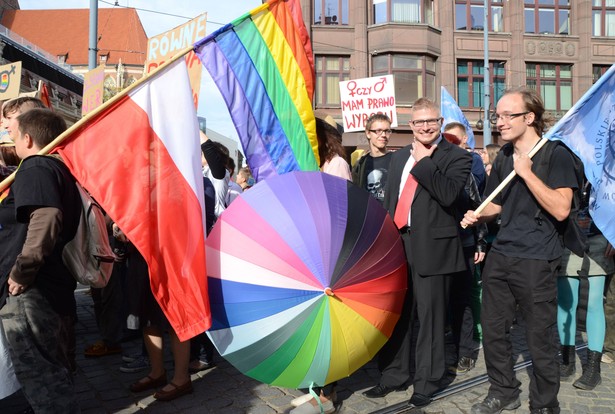 Środowiska homoseksualne podczas marszu równości we Wrocławiu w 2012 roku