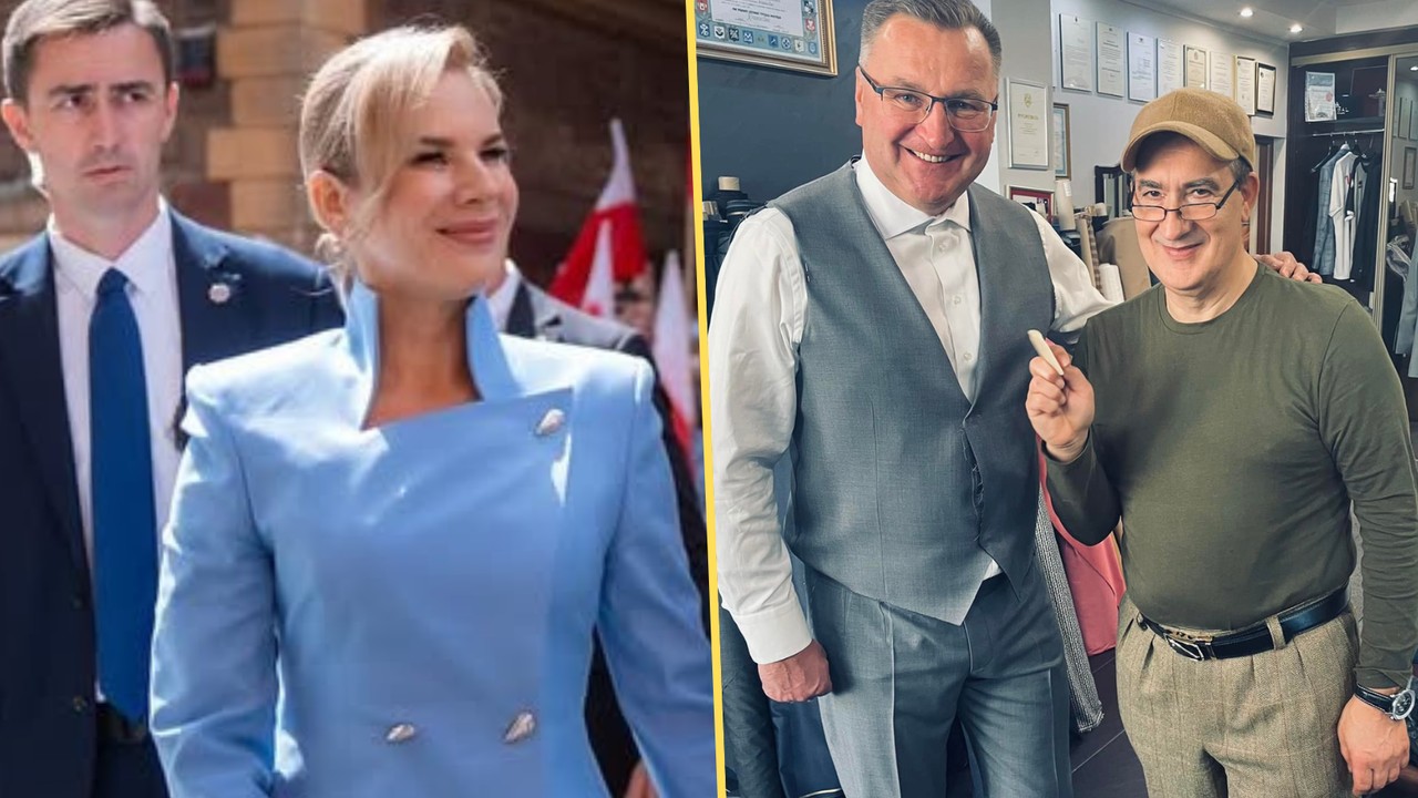 Marta Nawrocka jak Czesław Michniewicz. Pierwsza dama ubiera się u tego samego krawca
