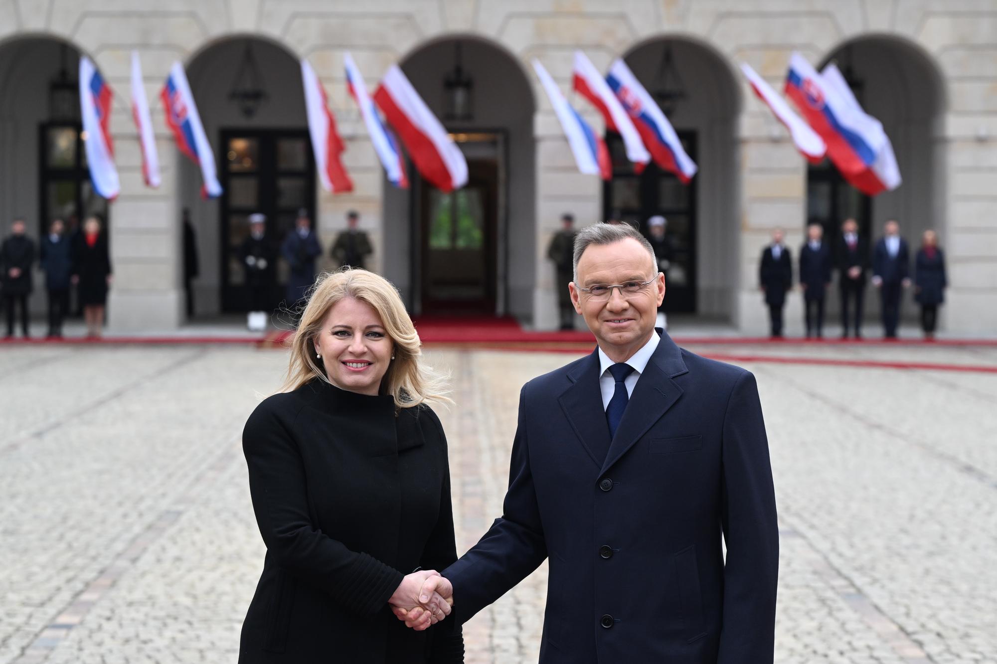 Zuzana Čaputová a poľský prezident Andrzej Duda.