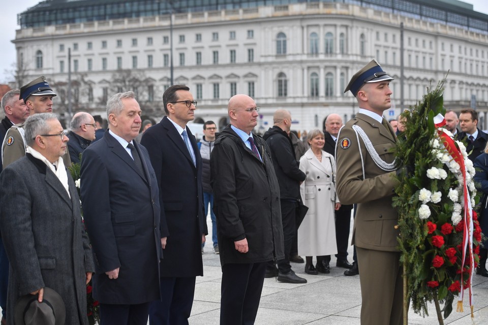 Warszawa, 16.04.2023. Obchody 13. rocznicy katastrofy smoleńskiej 