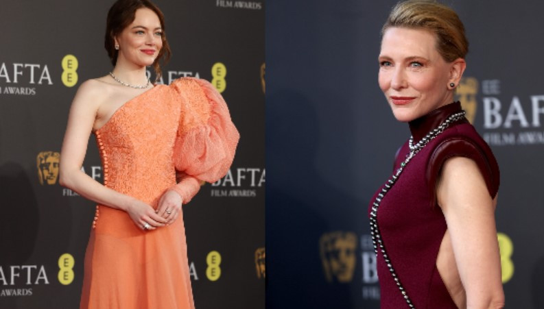 Emma Stone oraz Cate Blanchett na rozdaniu BAFTA 2024.