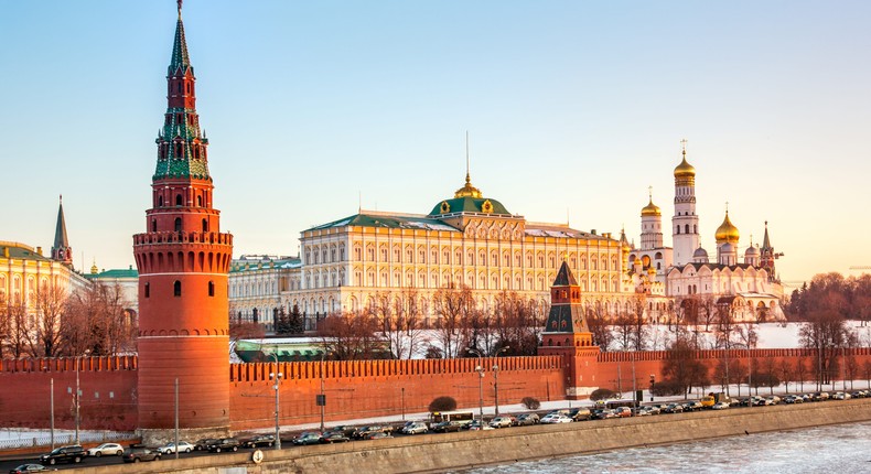 The Moscow Kremlin.