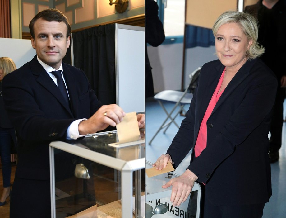 Emmanuel Macron i Marine Le Pen mierzą się w drugiej turze wyborów prezydenckich we Francji