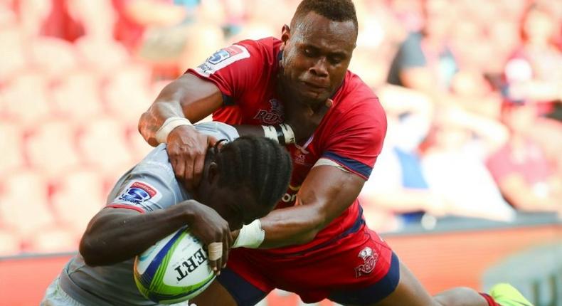 The Queensland Reds' Eto Nabuli (R) has been handed his Wallabies debut, against Scotland