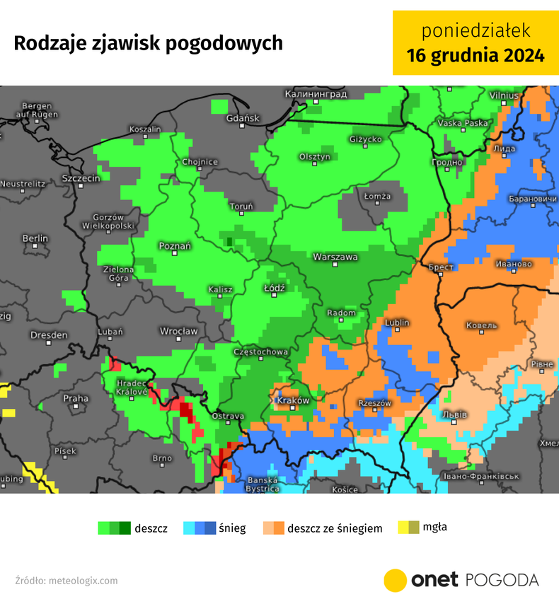 Od niedzieli do Polski przedostaną się fronty, co oznacza nadejście mokrej pogody, głównie z opadami deszczu