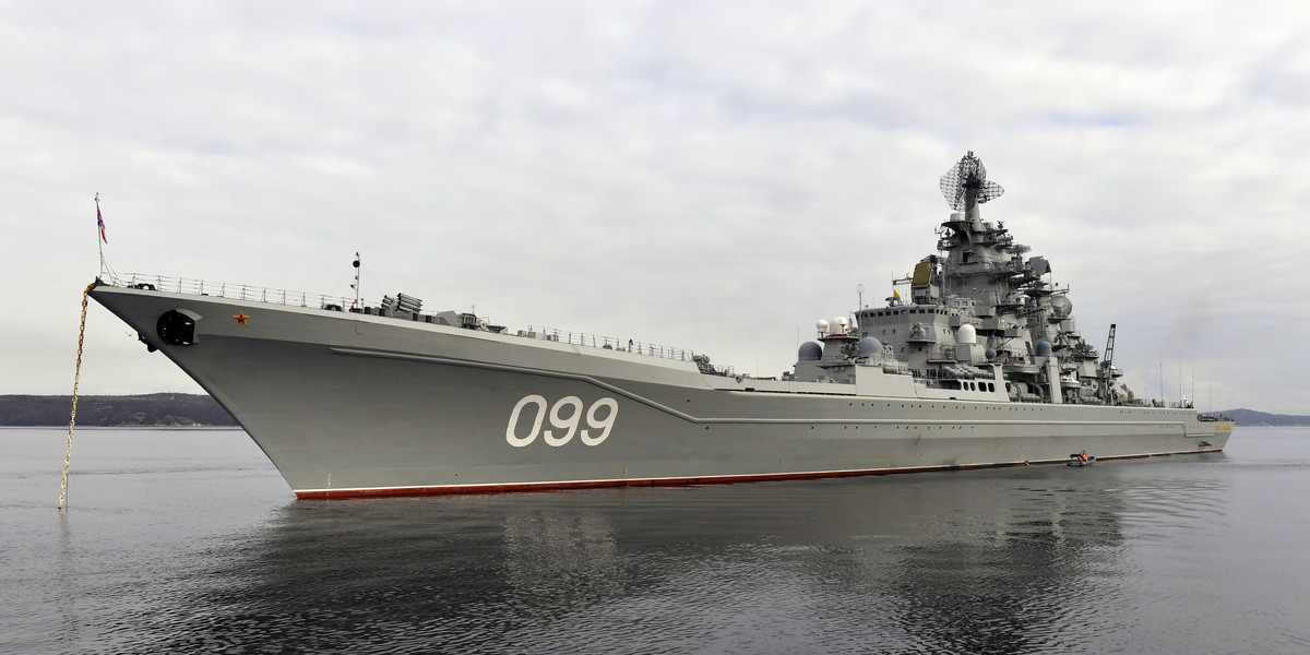 "Piotr Wielki" to flagowy okręt Floty Północnej Rosji.