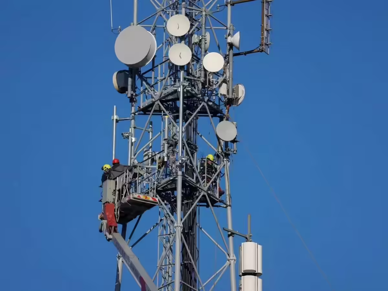 Telecommunication towers operated by IHS Towers in Africa. MTN plans to acquire the company in a $6.2 billion deal and take it private