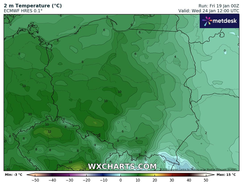 W połowie tygodnia temperatura miejscami przekroczy 10 st. C