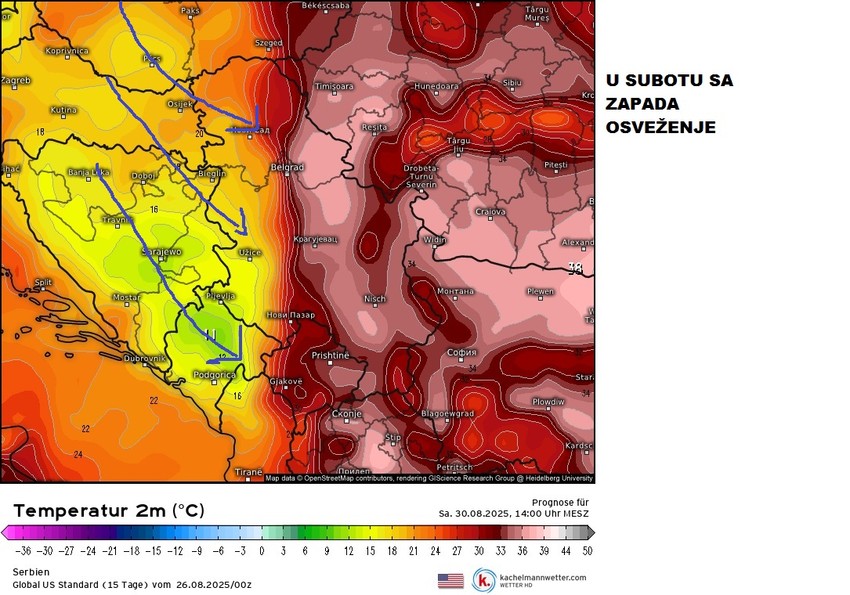 Naoblačenje, pljuskovi s grmljavinom, kiša, moguće su i nepogode prvog dana vikenda