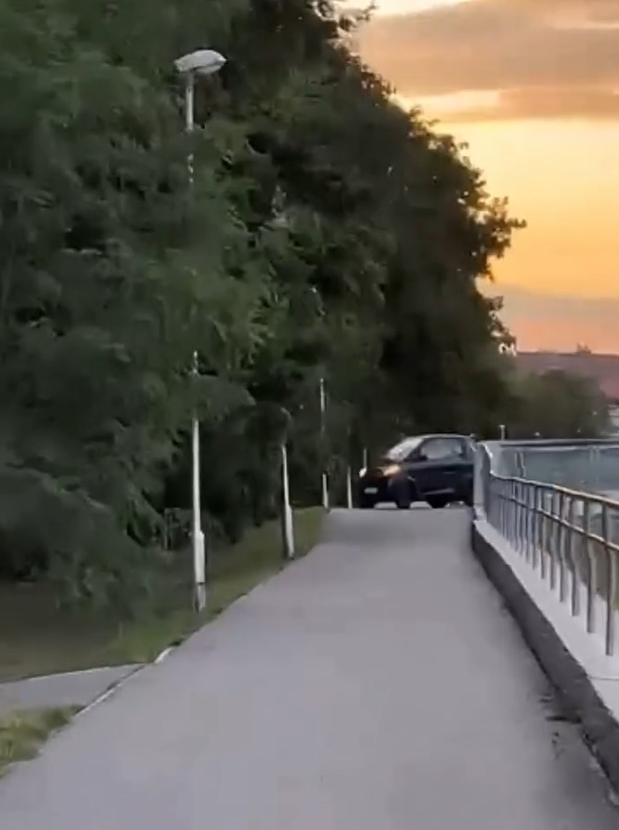 Vodička so Smartom jazdila po chodníku.