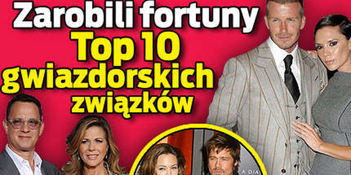 Zarobili fortuny. Top ten gwiazdorskich związków