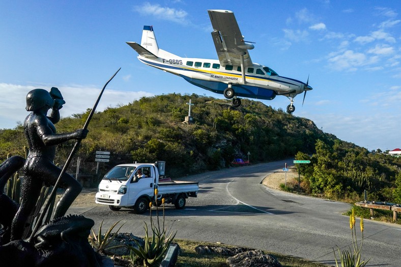 Lądowanie na Saint-Barthélemy (St. Barth)