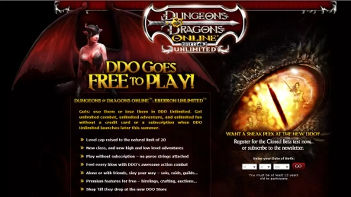Dungeons and Dragons Online będzie za darmo