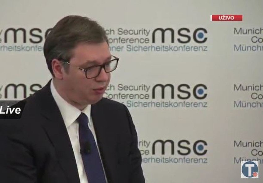 Aleksandar Vučić na panelu u Minhenu