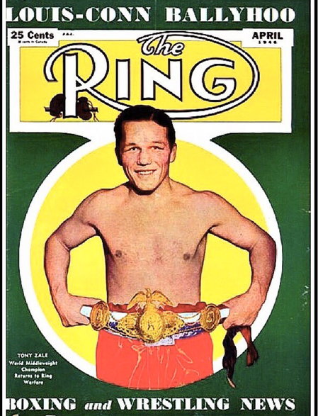 Tony Zale na okładce magazynu "The Ring" (1946)