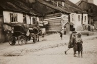 Domy w dolnej części ulicy Zatylnej (lub Joselewicza), Opatów, ok. 1939 r.