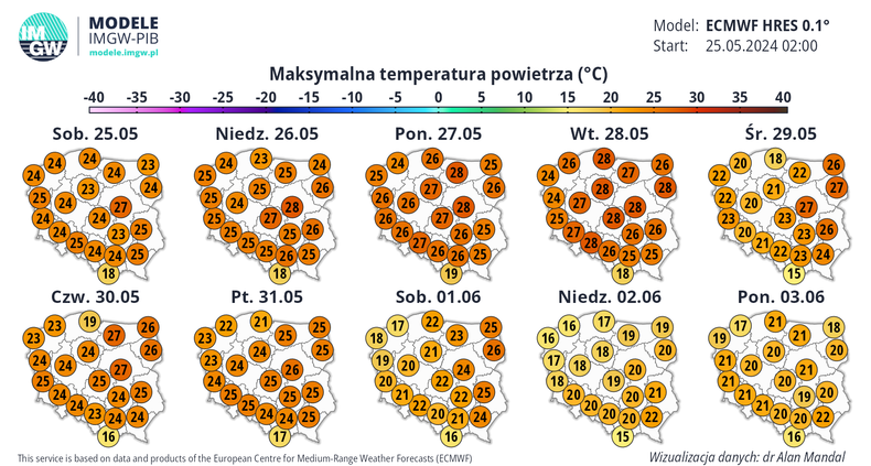 Do końca maja utrzyma się bardzo wysoka temperatura