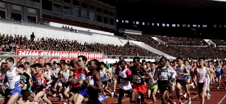 Maraton w Korei Północnej. Nagrody wręczył Kim Dzong Un. ZDJĘCIA