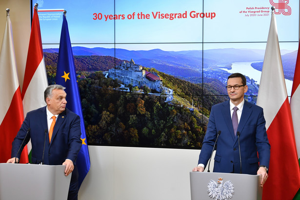 Premier RP Mateusz Morawiecki i premier Węgier Viktor Orban