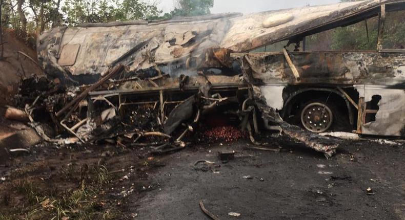 Over 60 passengers killed in gory Kintampo-Techiman road crash Friday dawn