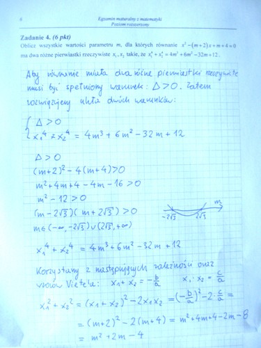 Matura z matematyki - poziom rozszerzony. Odpowiedzi
