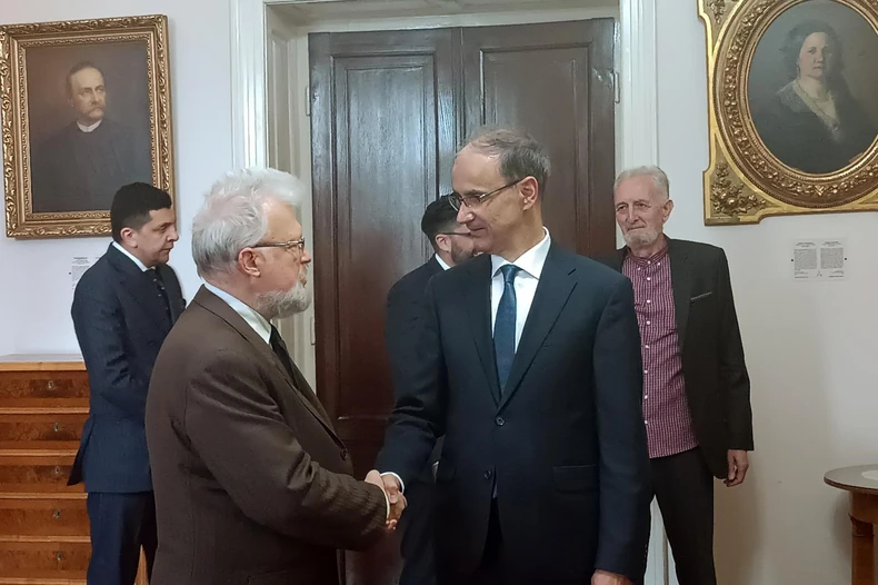 Premijer Đuro Macut u poseti Matici srpskoj 