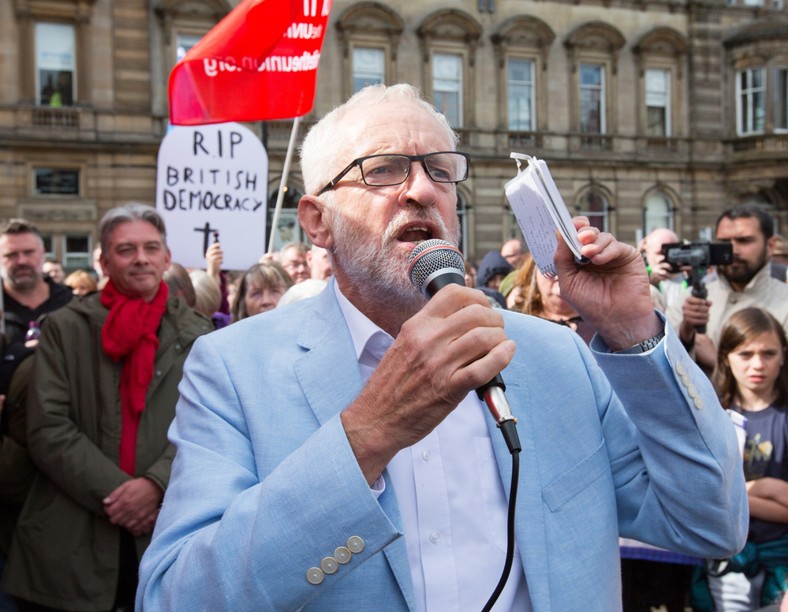 Jeremy Corbyn Londyn protest