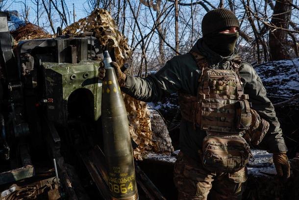 Ukraiński żołnierz w regonie donieckim
