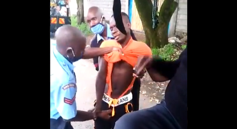 Nakuru Central Police station officers caught on camera assaulting hawker