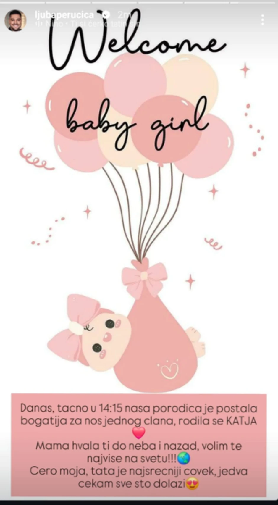 Objava Ljube Perućice