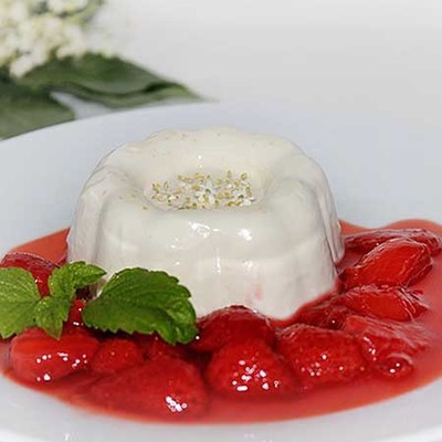 Bodzás panna cotta epervelővel