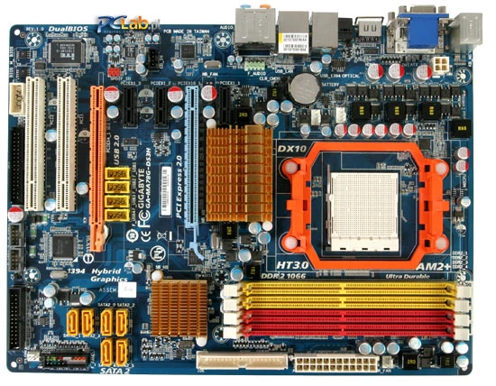 Gigabyte GA-MA78G-DS3H – widok z góry