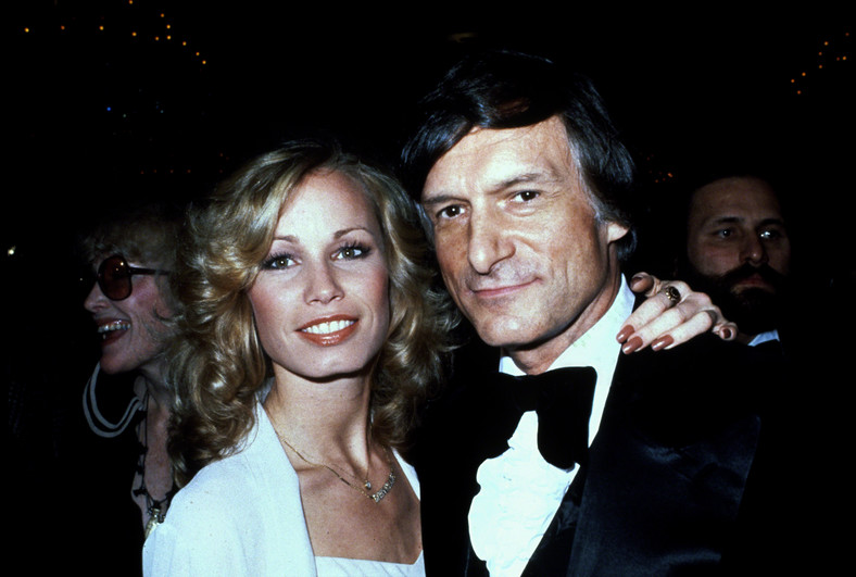 Hugh Hefner i Sondra Theodore w 1979 r.